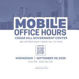 Cedar Hill Mobile Office Hours Flyer